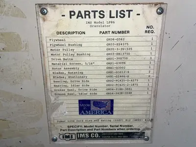 Used IMS LP86 Misc Plastics Equipment Ohio US | HGR 24 #1419014