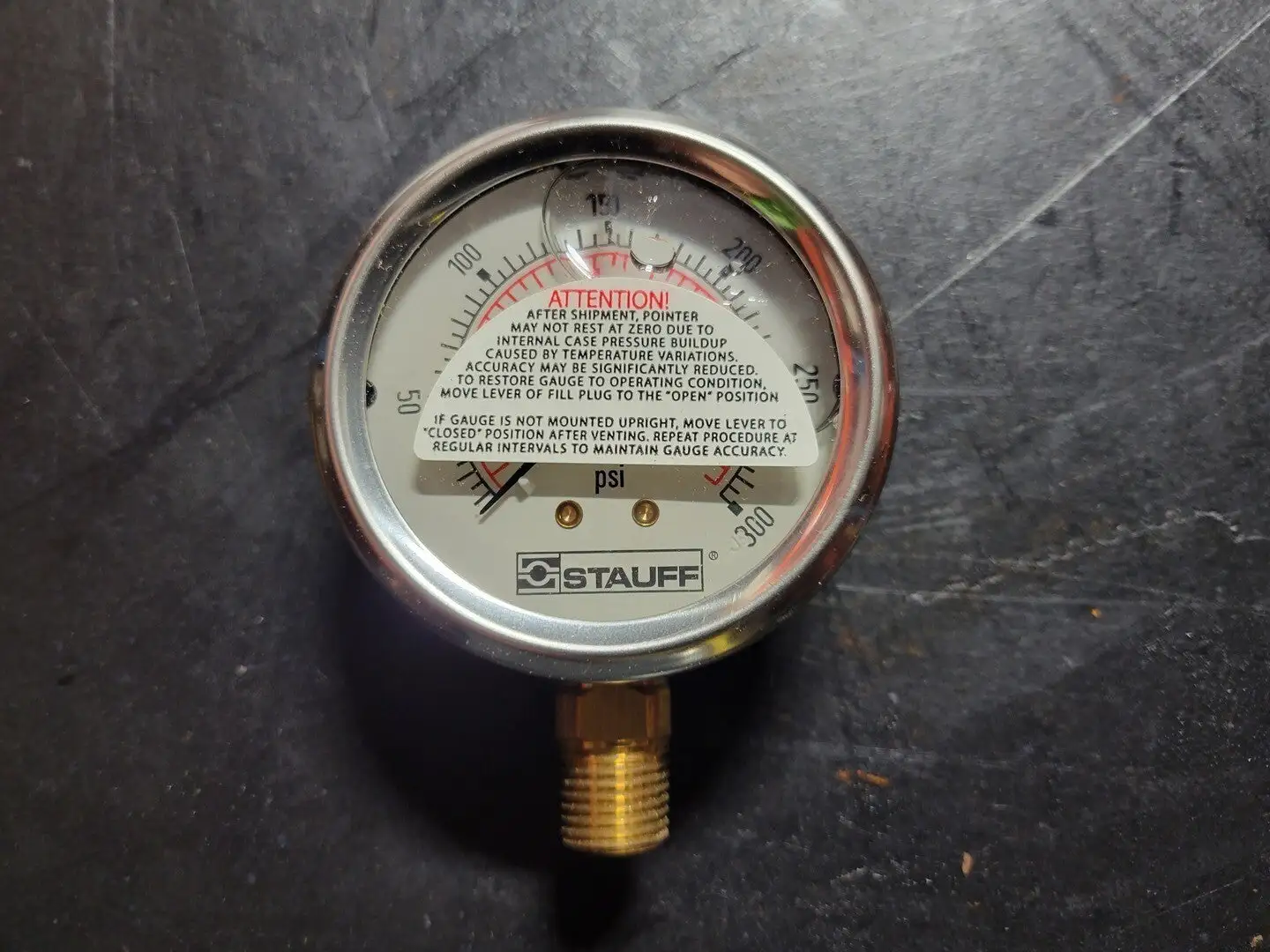 0-300 PSI Pressure Gauge