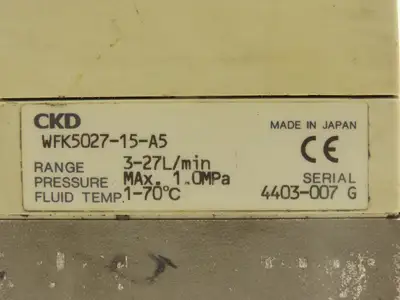 CKD Fluerex WFK5027-15-A5 Karman Vortex Flow Meter Sensor 3-27L/min Rc 1/2"