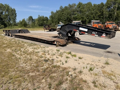 Used 2011 PITTS 50 TON DROP DECK TRI-AXLE Lowboy Trailers Michigan US | Miedema Asset Management Group #1338402