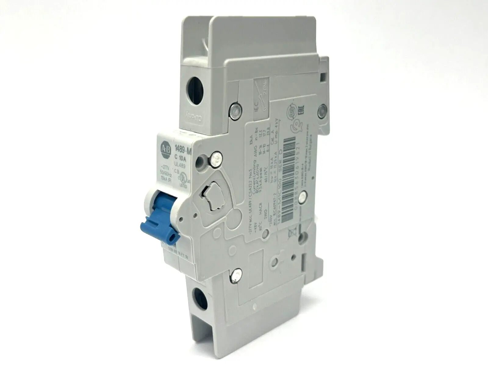 1489-M1C100 | Allen Bradley  Ser D Circuit Breaker 10A 277V 1PH - Used