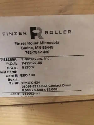TIMESAVERS #96095-52-LJH55  REPLACEMENT RUBBER COVERED CONTACT DRUM