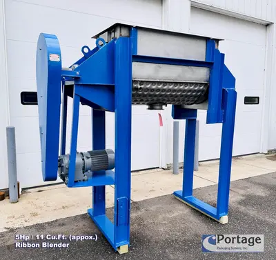 USED AARON PROCESS EQUIPMENT 11-CU.FT. JACKETED RIBBON BLENDER