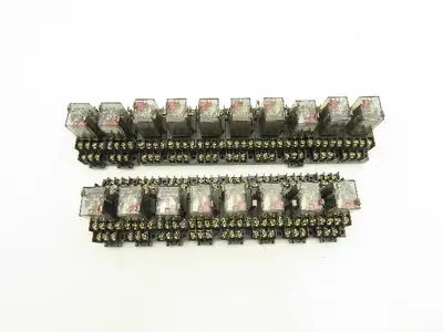 Fuji Electric HH54P-L Relay w/Socket Base 110V Coil Lot of 18