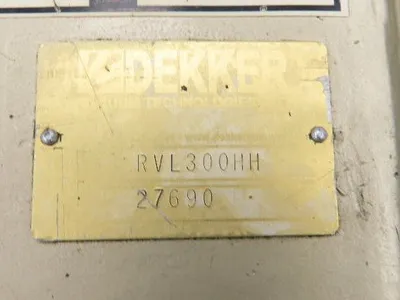 Dekker RVL300-HH DuraVane Lubricated Rotary Vane Vacuum Pump 15Hp 300ACFM