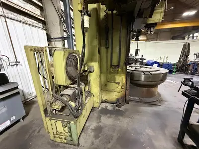King Vertical Boring Mill, 62" Table, 72" Swing, 72" Under Rail. 40 HP 65 RPM, (1) Ram Heads, (1) Turret Head, (1) Side Head