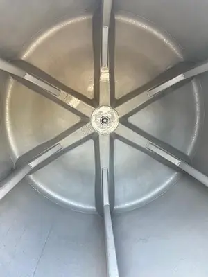 🔴 Heading to Auction May 27 - Used Rotating Drum Tumbler, 2000 Lbs Capacity, With Screw Conveyor
