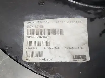New | in-Stock WEIR MINERALS SPR65041R08 Parts (Hydraulics and Pneumatics) British Columbia CA | Lenmark #256144