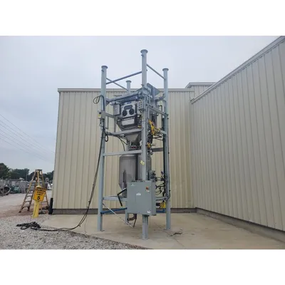 Used 2.5 Ton Dynamic Air BulkBuster Bulk Bag Unloader w/ Conveying Transporter