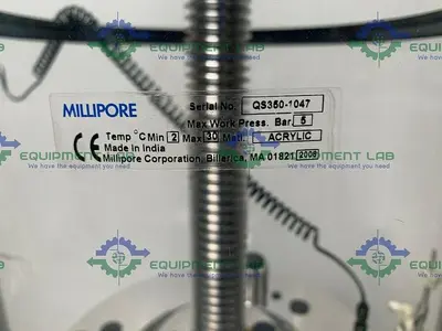 USED 2008 MILLIPORE QUIKSCALE 350 X 800 GL105002 CHROMATOGRAPHY COLUMN W/ BUBBLE TRAP 74 L