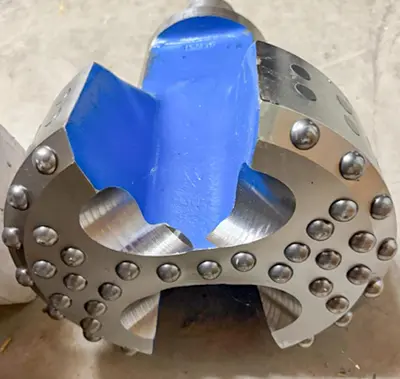 New | in-Stock TRIDENT SUPREME 9-7/8" FLAT FACE CARBIDE BUTTON CABLE TOOL DRILL BIT Rock Drills Pennsylvania US | East West Machinery & Drilling #1443379