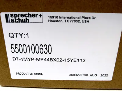 NEW SPRECHER+SCHUH D7-1MYP-MP44BX02-15YE112 PUSHBUTTON D71MYPMP44BX0215YE112