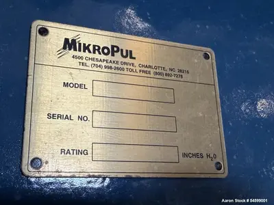 Used MIKRO CORPORATION _UNKNOWN_ Dust Collectors Illinois US | Aaron Equipment #1348258
