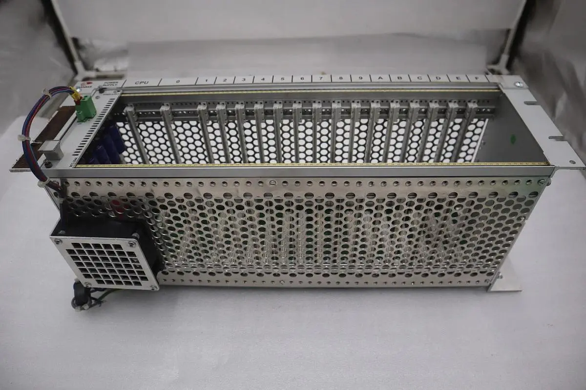 PASABAN PLC RACK WITH POWER SUPPLY CARD MODEL MTC-3044 STOCK 4835-A