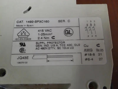 USED Allen-Bradley 1492-SP3C160