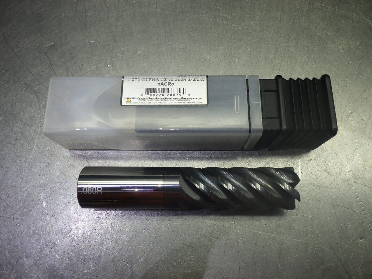 Monster 1" 6 Flute Carbide CR Endmill 1" Shank .060" R 292-401266 (LOC315)