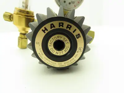Harris 3-CD100F Calorific Compressed Gas Regulator w/1500PSI Gauge & Flowmeter