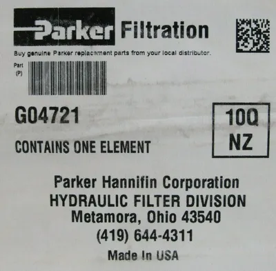 NEW PARKER G04721 HYDRAULIC FILTER 10Q NZ
