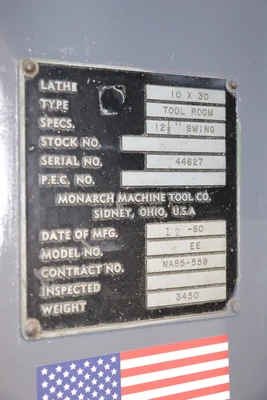 USED MONARCH 10"EE