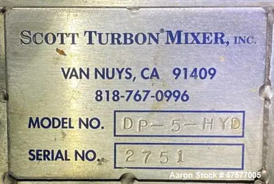 Used SCOTT TURBON DP-5-HYD Planetary Mixers Illinois US | Aaron Equipment #85792