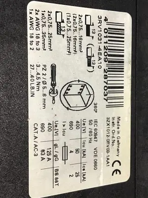 USED SIEMENS 3RV1031-4EA10