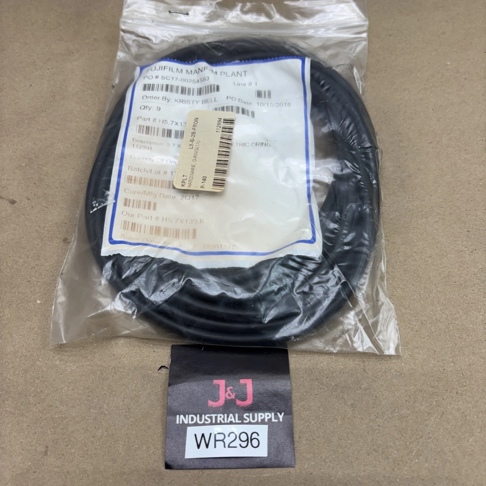(9)Air ,Water P-140 O-Ring New In Bag 5.7x139 Nina 70 Metric O-ring.