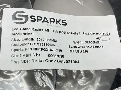 Used SPARKS W,2042,80 Conveyor Parts Ohio US | Surplus Asset Holdings #1246680