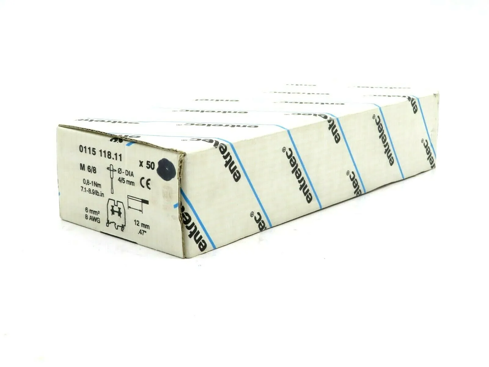 NEW ENTRELEC 011511811 M6/8 TERMINAL BLOCK BOX OF 50