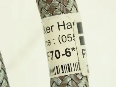 Parker P76212501 Braided Steel Flex Hose 1/4" x 8' Female JIC Swivel Ends