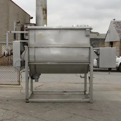 SPC6926  Kettle 650 gallon L & A Engineering processor kettle, agitator rotating tubular spiral, Stainless Steel, 60 sq.ft heat exchanger