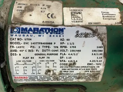 Used MARATHON ELECTRIC EVC 145TTFR4058BB P Motors (misc) Ohio US | HGR 24 #1322787