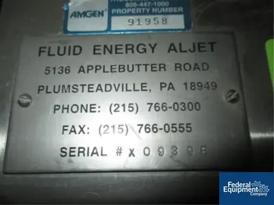 USED Fluid Energy Fluid Energy Aljet Mill, S/S