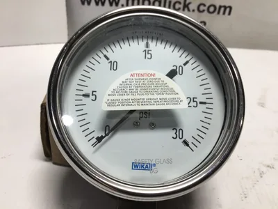 Wika 4″ Pressure Gauge 213.53 21353 30 PSI 1/4″ NPT 9099109