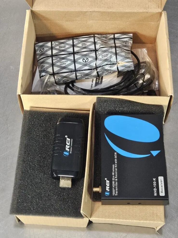 REI WHD-100-K receiver 1080p hdmi 50m wireless transmitter & receiver. (BIN744)