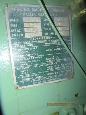 1679-230 Perkins 22 Ton HIGH SPEED Gap Frame Flywheel Power Press, Model 22