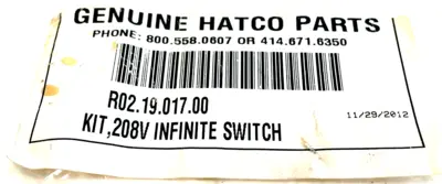NEW HATCO R02.19.017.00 INFINITE SELECTOR SWITCH 208V R021901700