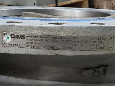 14" Class 300 Butterfly Valve B16.5, Gear Operated