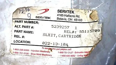 NEW SERVTEK 5239257 SEAL KIT CARTRIDGE REL#55115709