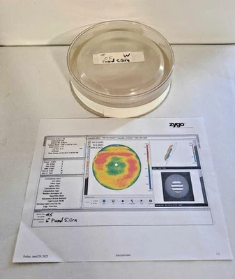 6" Optical Flat Fused Silica Accuracy 0.060 Wave Very Nice
