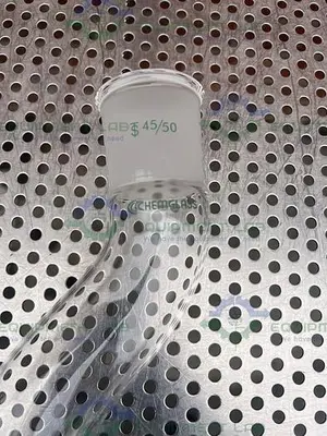 NEW CHEMGLASS CG-1033-45 OFFSET ADAPTER 45/50 JOINT, 270MM H X 75MM W