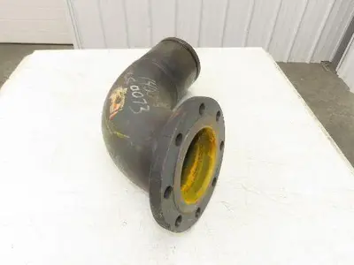 Victaulic 6" Grooved Pipe Nipple 90° Elbow x 5" Flange Adapter Butt Weld #150