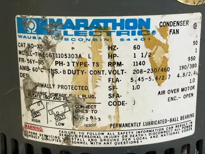 Used MARATHON ELECTRIC TWE56T1105303A Motors (misc) Ohio US | HGR 24 #1556788