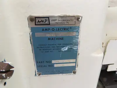 Amp-O-Lectric Model K Semi Automatic Wire Crimper Terminating Crimping Press