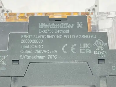 USED WEIDMÜLLER RELAY MODULE 6A 24VDC 2860020000