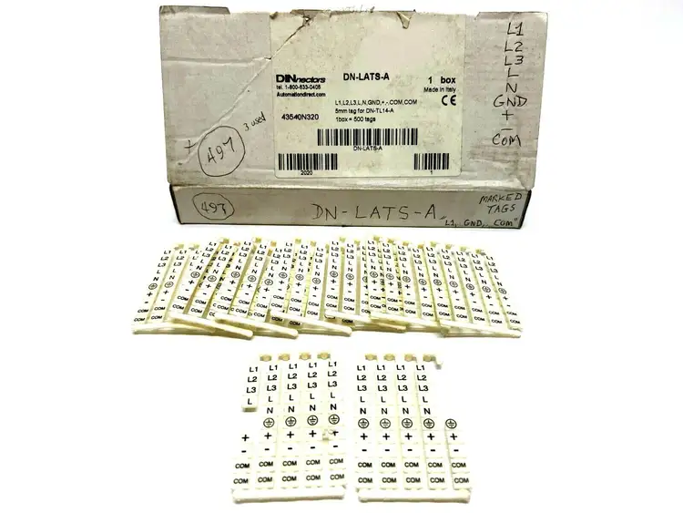 Used AUTOMATION DIRECT MARKED TAGS FOR DN-TL14-A Misc Industrial Equipment | Maverick Industrial Sales #1104224