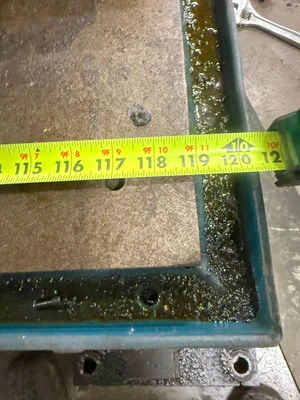 1 1/2" Steel Layout Fabrication Table Shuttle Table 23' x 10' w/ Coolant Trough