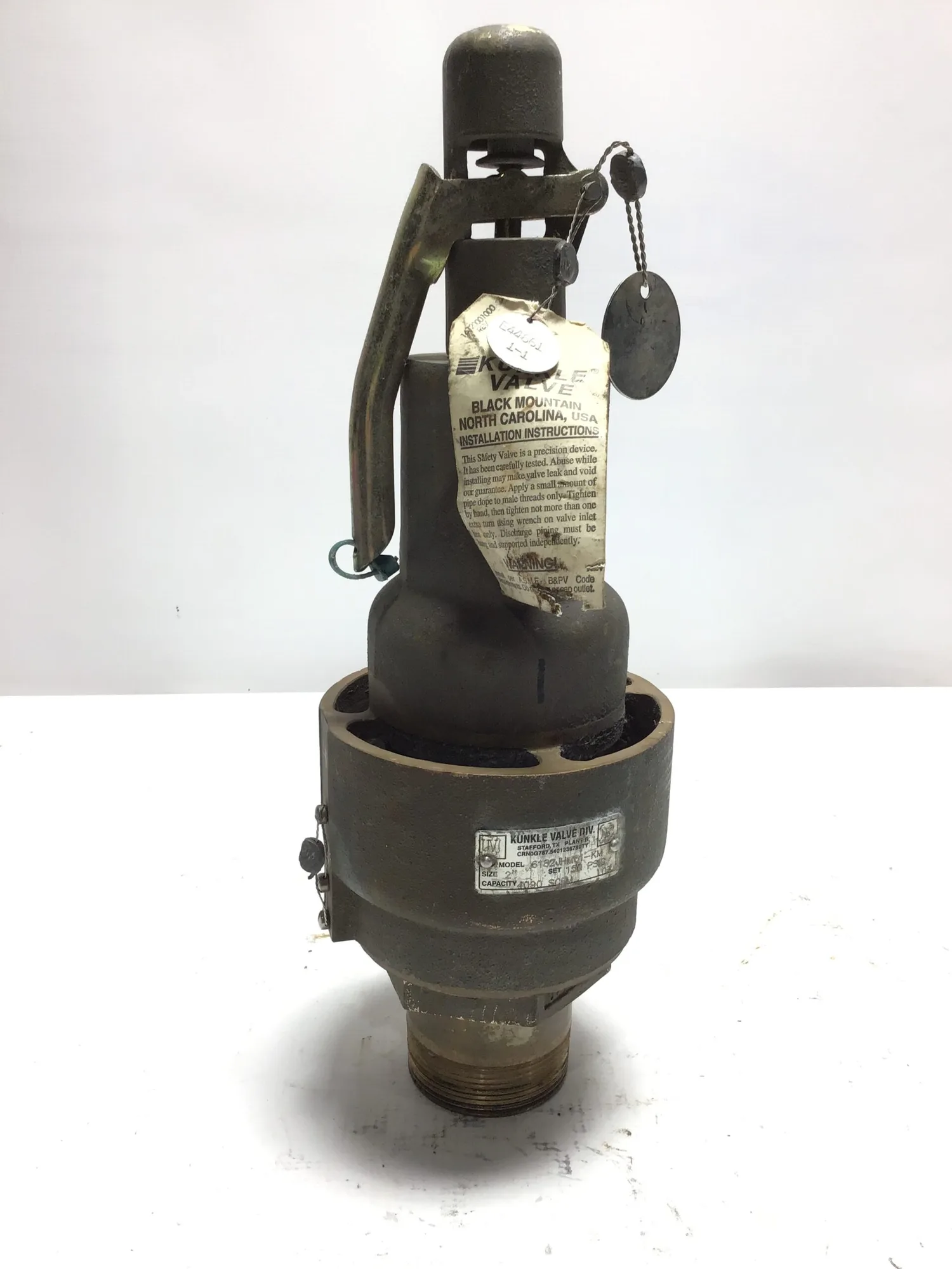 Kunkle 6182JHM01-KM Brass Safety Relief Valve 2″NPT 150 PSIG