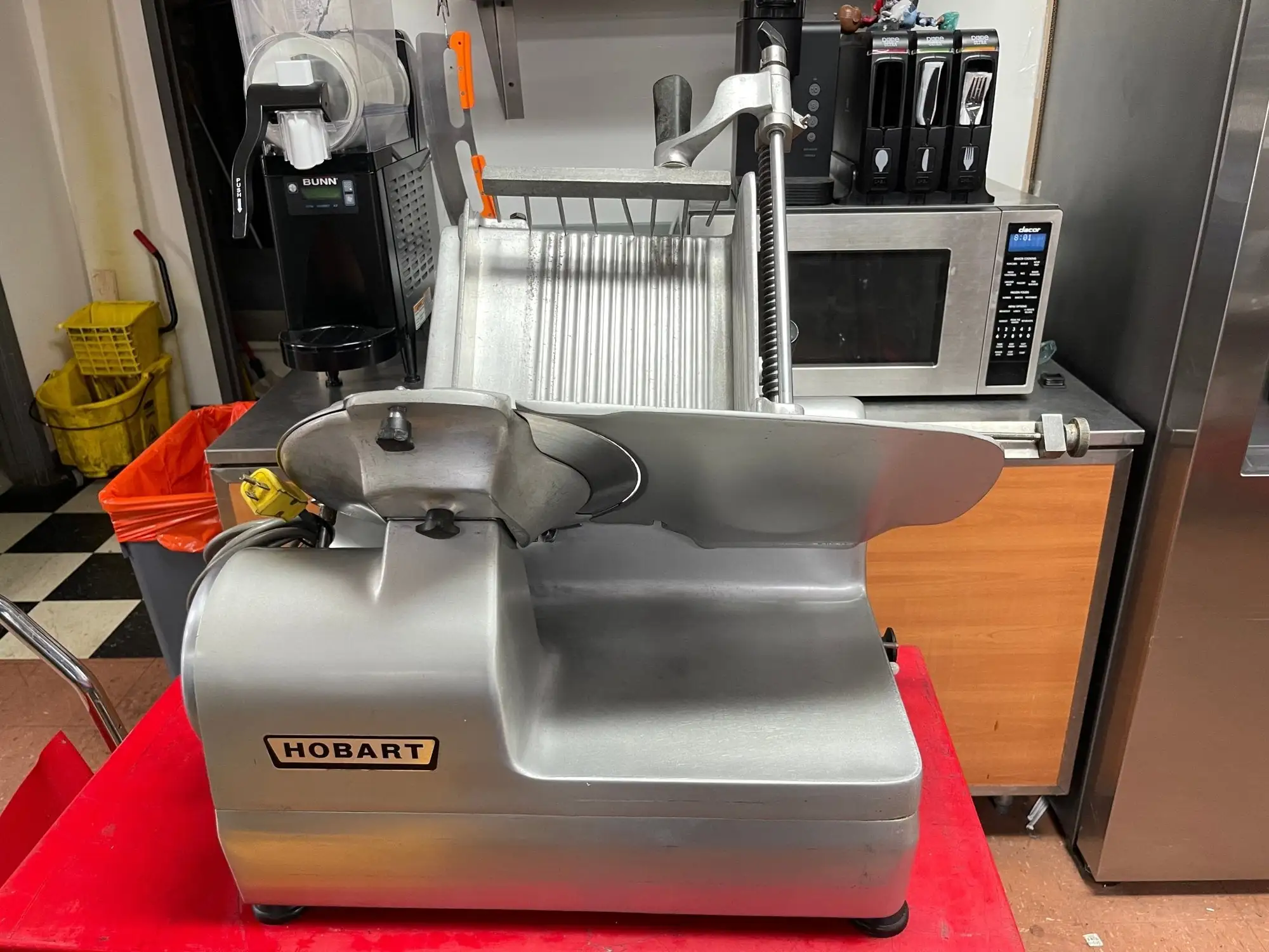 Used Hobart Used Hobart Automatic Meat Cheese Deli Slicer Model 1712R 120V Slicers / Dicers / Cutters Illinois US | Falcon Restaurant Supply #1376091