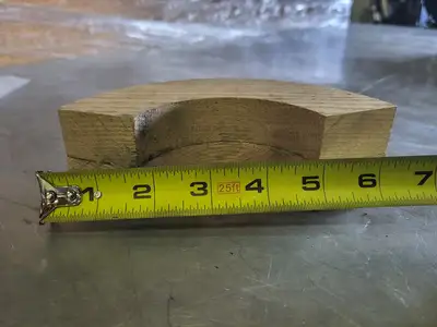 Wooden Quarter Circular Curve, 6"L x 2"W, Set of 4