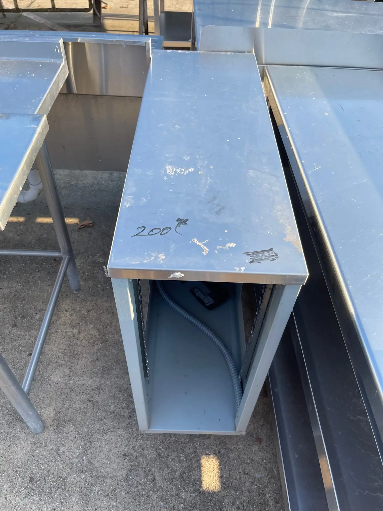 Used Falcon Restaurant Supply Used 12" Stainless Steel Storage Cabinet - SS180 Cabinets Illinois US | Falcon Restaurant Supply #1375948